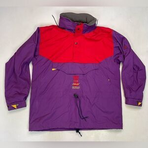 VINTAGE SOS Sporstwear Of Sweden Anorak Ski Jacket Men Medium Purple Red 90s